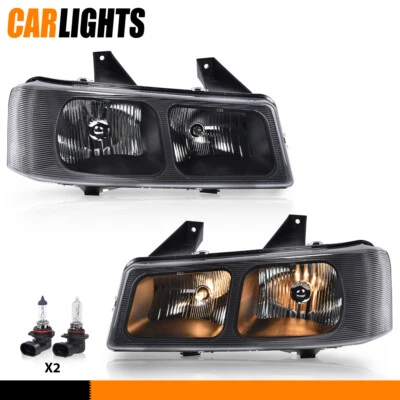 Fit For 03-19 Chevy Express GMC Savana Van Pair Clear Lens Headlights Lamps Foto 1 de 4