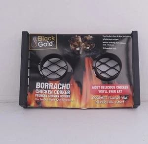 Black Gold Borracho Beer Can Chicken Cooker For Oven, Charcoal or Gas Grill - Picture 1 of 3