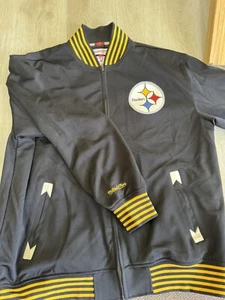 Men's Mitchell & Ness Official Throwback Pittsburgh Steelers Jacket - Picture 1 of 3