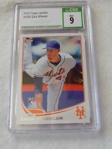 2013 Topps Update US50 Zack Wheeler-CSG Graded 9 Mint - Picture 1 of 3