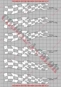 CKR9403P-X Checker Flags RC Body Paint Mask Kit In Colors - Picture 1 of 4
