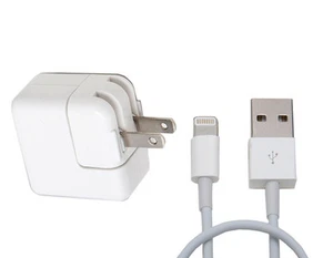 10W USB Home AC Wall Charger + 3ft 8 Pin Cable for Phone SE 7 8 X XS Pod Touch 5 - Picture 1 of 2
