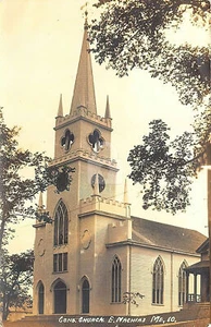 East Machias ME Maine Cong. Church Photo RPPC Postcard Copy - Picture 1 of 2