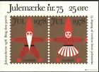 Danemark. Sceau de Noël.1978. 1 panneau publicitaire bureau de poste, affichage. Fils Père Noël