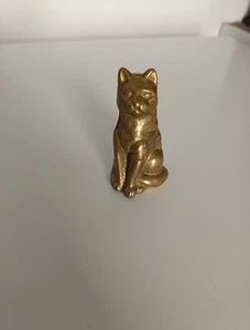 Statuette De Chat En Laiton - Photo 1/5