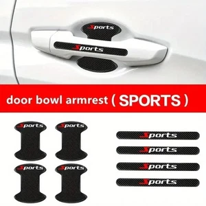 8PCS Car Door Handle Bowl Anti Scratch Sticker Protector Cover Accessories Trims - Picture 1 of 7
