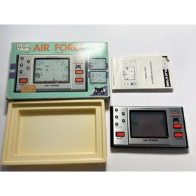 GAME AND & WATCH AIR FORCE LCD GAME PLAY & TIME W/ BOX MASUDAYA CORPORATION RARE