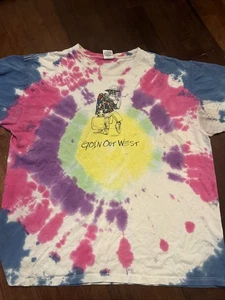 Men’s Vintage Anvil Tie Dye T-shirt XL “Going Out West” Graphic Double Sided - Picture 1 of 7