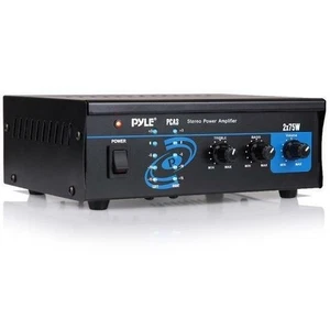 Pyle Mini 2X75W Home House Theater Stereo Power Amp Amplifier Receiver PCA3 - Picture 1 of 8