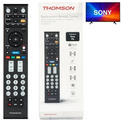 Thomson Télécommande de Remplacement pour Sony Smart TV Taste Steaming App - Photo 1/4