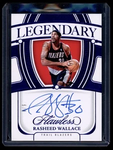 2023 Panini Flawless Legendary Scripts Rasheed Wallace On Card Auto Blue /8 - Picture 1 of 2