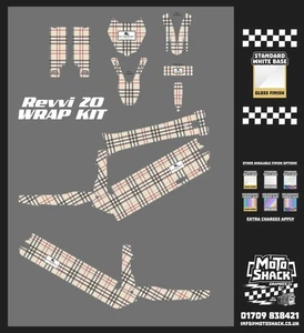 KIT ENVOLTORIO Revvi 20 20" pegatinas gráficas Burberry Check beige - Imagen 1 de 1