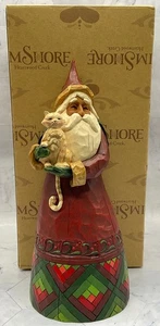 2002 Jim Shore 105167 Weihnachtsmann mit Katze Figur Heartwood Creek - Bild 1 von 19