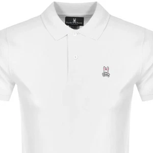 Psycho Bunny Polo Shirt Men's 5XL Big & Tall White 100% Pima Cotton Preppy NWT - Picture 1 of 7