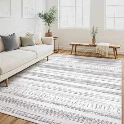 Небольшой моющийся ковер Tortania для гостиной 6x9 большой мягкий нейтральный богемный мор... - Изображение 1 из 4