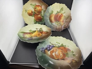 4 Antique ZS & Co Bavaria Germany Cabinet Plate Dish Decorative Read* - Picture 1 of 20