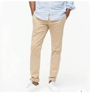 J Crew Stretch Chino Pants Mens 33x30 Beige Slim Fit Flex Re-Imagined - Picture 1 of 4