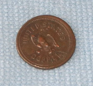 UNITED STATES COPPER (OFF CENTER) CIVIL WAR TOKEN TOP CONDITION! - Bild 1 von 3