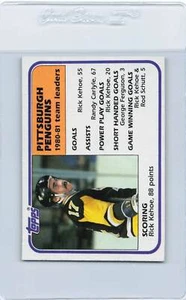 1981/82 Topps #60 Pittsburgh Penguins Team Leaders NM *45 - Picture 1 of 1