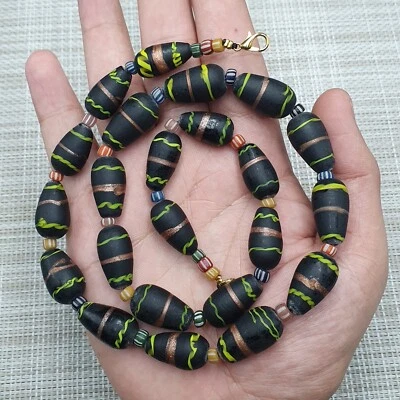 Collar estilo veneciano vintage con cuentas de vidrio aventurino Foto 1 de 4