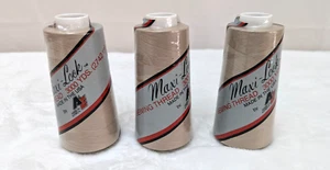 Lot of 3 Spools Maxi-Lock Overlock Thread Polyester #32158 Beige 3000 yards each - Picture 1 of 2