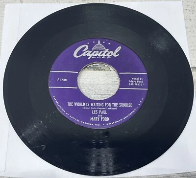 Les Paul & Mary Ford 45 The World Is Waiting For The Sunrise & Whispering F1748 - Image 1 of 4