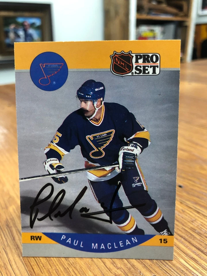1990-91 PRO SET #266 PAUL MACLEAN TARJETA AUTOGRAFIADA FIRMADA C Foto 1 de 1