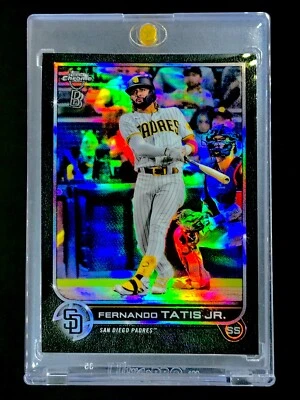 FERNANDO TATIS JR. REFRACTOR NEGRO Topps Cromo Holo No Automático - PADRES Foto 1 de 4