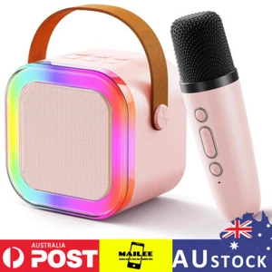 Karaoke speaker with Wireless Microphones for Adults/Kids Bluetooth Speaker AU - Picture 1 of 20