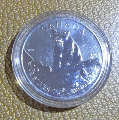 2012 CANADIAN $5 CANADA COUGAR .9999 1 OZ SILVER BULLION COIN - Image 1 of 4