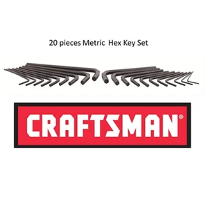 Craftsman 20 Piece Metric Hex Key Set 46677A Allen key Allen wrench - Picture 1 of 2