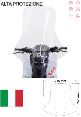 ISOTTA SOLO LASTRA SENZA ATTACCHI ALTA PROTEZIONE PER SEAT MO 125 2021 2022 2023 - Immagine 1 di 4