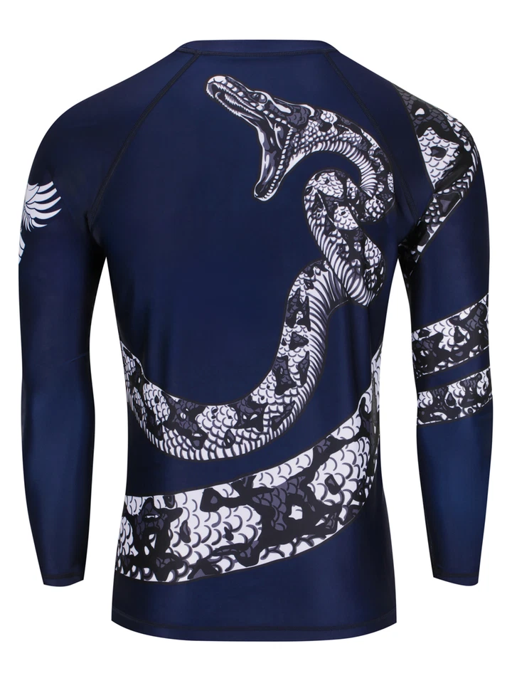 Raven Fightwear Para hombres Constrictor Snake BJJ Protector contra Erupciones MMA Azul Marino  Foto 1 de 3