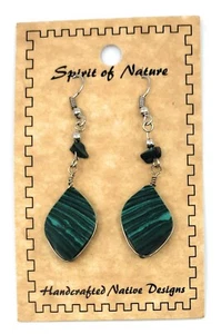 Spirit of Nature Handcrafted Design Earrings Stainless and Stone Creations - Picture 1 of 22