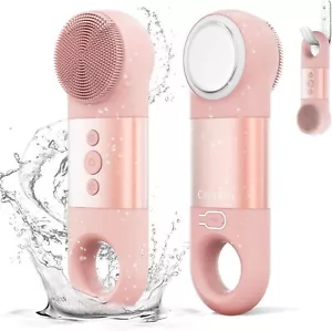Cleansing Brush Waterproof Rechargeable Silicone Face Scrubber Heat & Cold - Picture 1 of 6