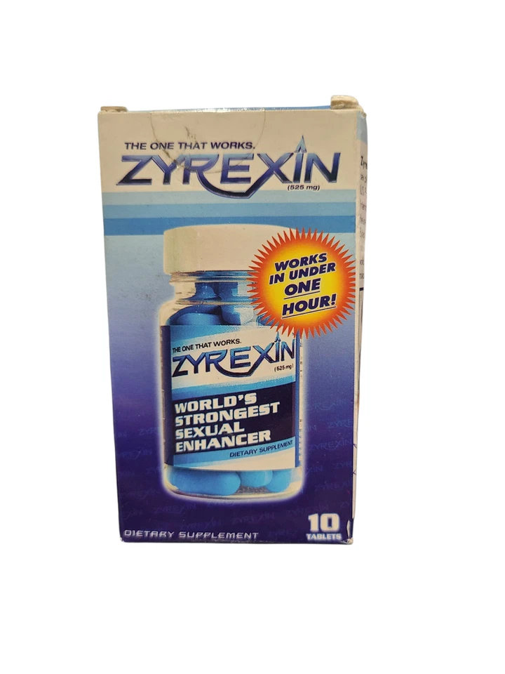 Zyrexin World’s Strongest Sexual Enhancer Works Fast 10 Tablets 525mg Each