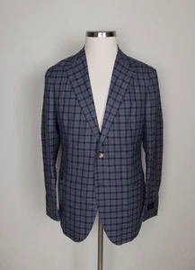 TOMBOLINI Abrigo Deportivo Mezcla Lana Seda Motivo Cuadros Talla 42 52 Auténtico Nuevo Con Etiquetas - Imagen 1 de 9