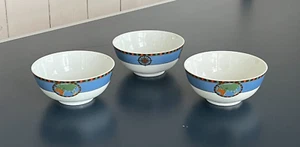 TIFFANY & CO WORLD DISCOVERY MAP & COMPASS SET OF 3 DESSERT BOWLS JAPAN RARE! - Picture 1 of 12