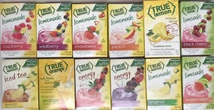 10 Boxes HUGE VARIETY LOT OF True Lemon & True Lime Variety Pack Drink Mix - Picture 1 of 3