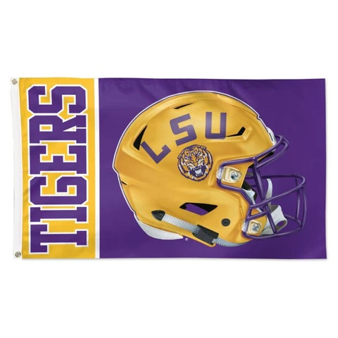 LSU Tigers  NCAA Football Helmet 3x5 Deluxe Flag FREE SHIP! Cover