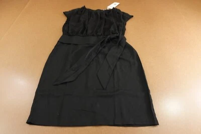 Vestido Vaina Yoins Para Mujer Talla 8 Negro Chifón Manga Corta Reunido Nuevo con Etiquetas Foto 1 de 4