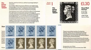 GB 1981 Yvert C 966aA £1.30 booklet The Penny Black - Picture 1 of 1