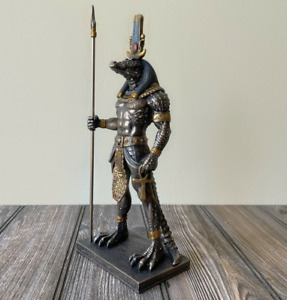 Decorative Ancient Egyptian God Of The Nile Sobek Figurine Statue