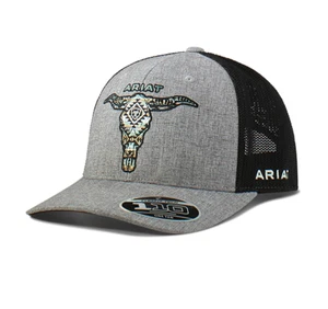 Gorra azteca Ariat verde y bronceado cuerno largo - Imagen 1 de 1