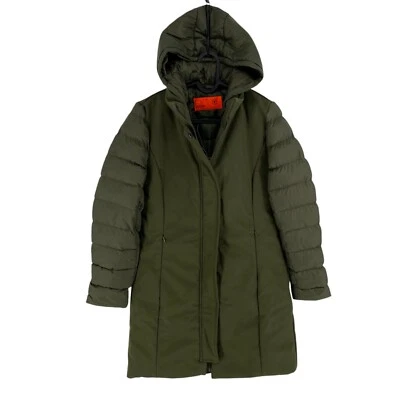 White Goose Women Dark Green Hooded Padding Parka Jacket Coat Size M - Image 1 of 4