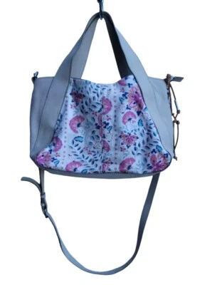 Bolso Bandolera Lucky Brand Lika Cuero Crema Floral Correa Incluida Foto 1 de 4