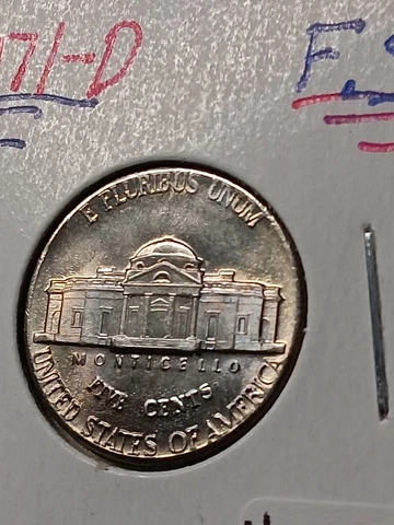 1971 D Jefferson Nickel Full Steps  MS Choice Stunning  Eye Appeal US Coin J/321 Cover