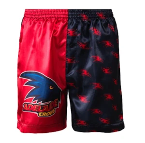 Adelaide Crows Official AFL Team Logo Summer Boxer Shorts Satin Pyjamas Youth - Picture 1 of 6