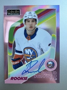 2023-24 OPC platinum Durandeau Red Rainbow Auto Rookie New York Islanders - Picture 1 of 6