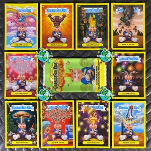 GARBAGE PAIL KIDS FLASHBACK 3 2011 10 TARJETAS ADAM BOMB MANIA CONJUNTO AMARILLO + ENVOLTURA - Imagen 1 de 2